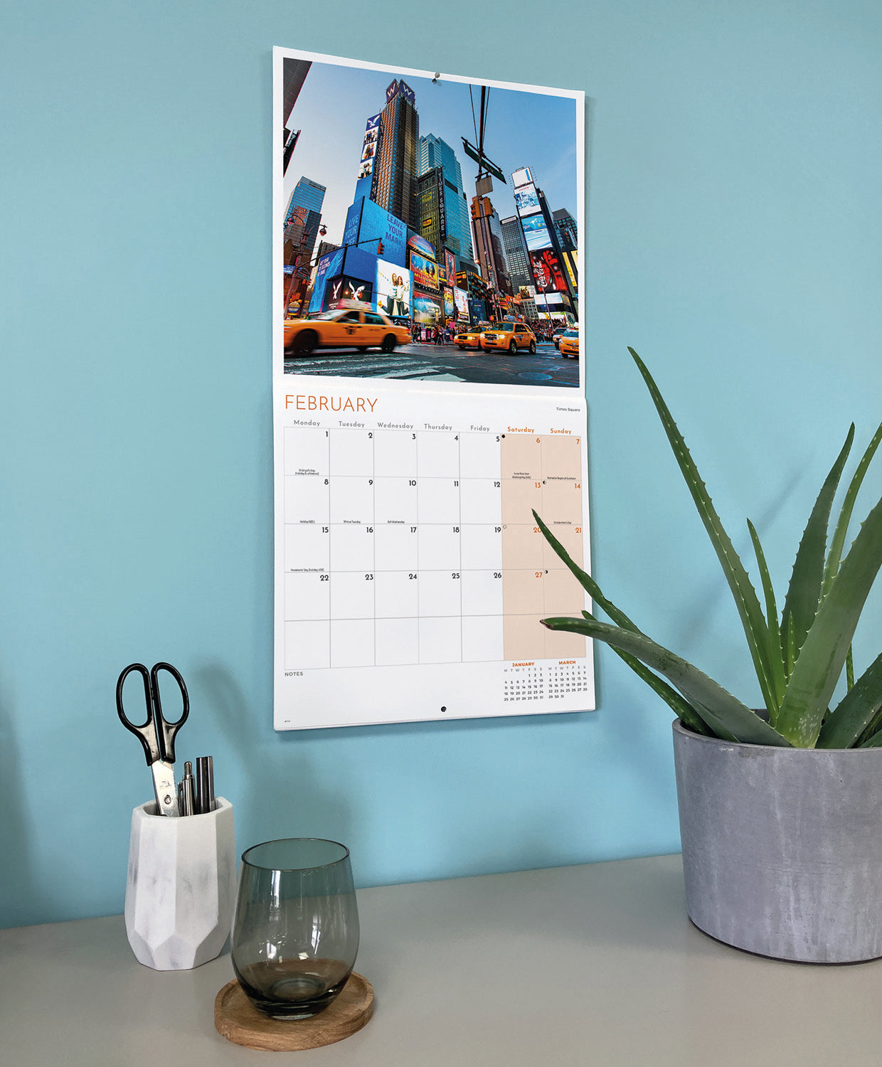 New York Wall Calendar 2027