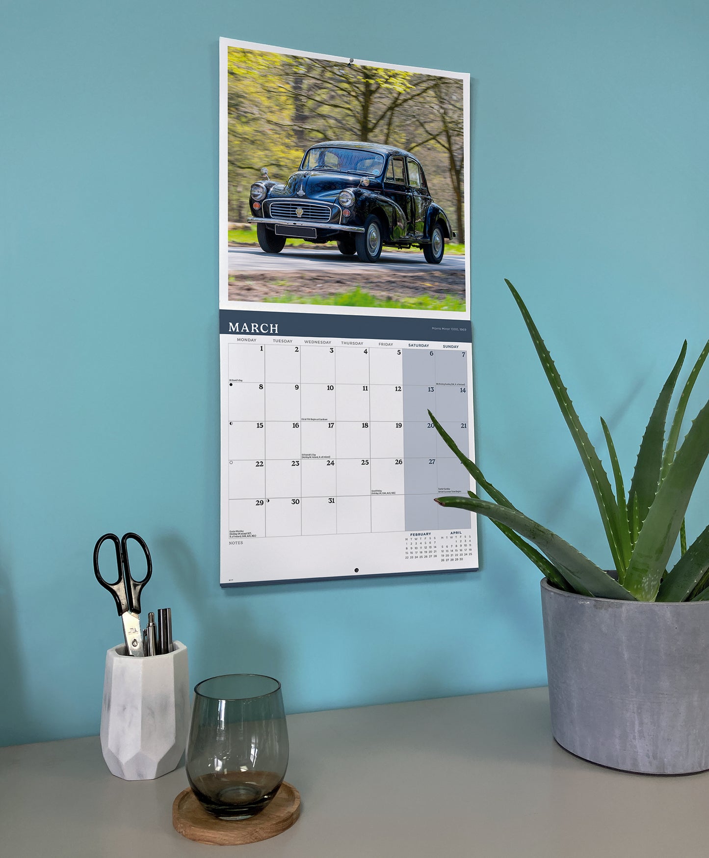 Classic British Cars Wall Calendar 2027