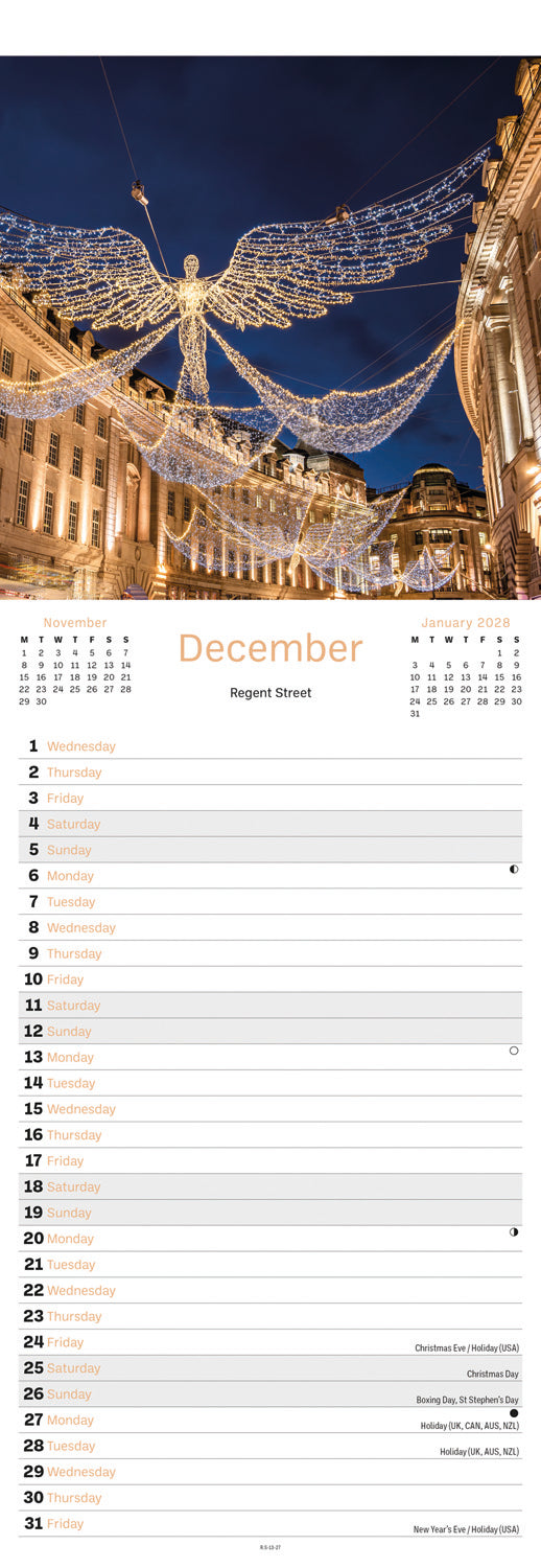 London Slim Calendar 2027