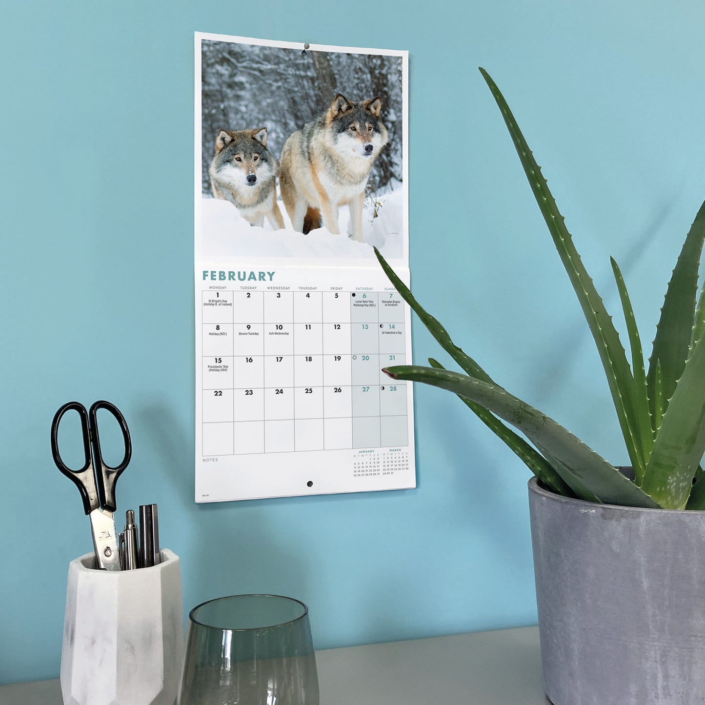 Wolves Mini Calendar 2027