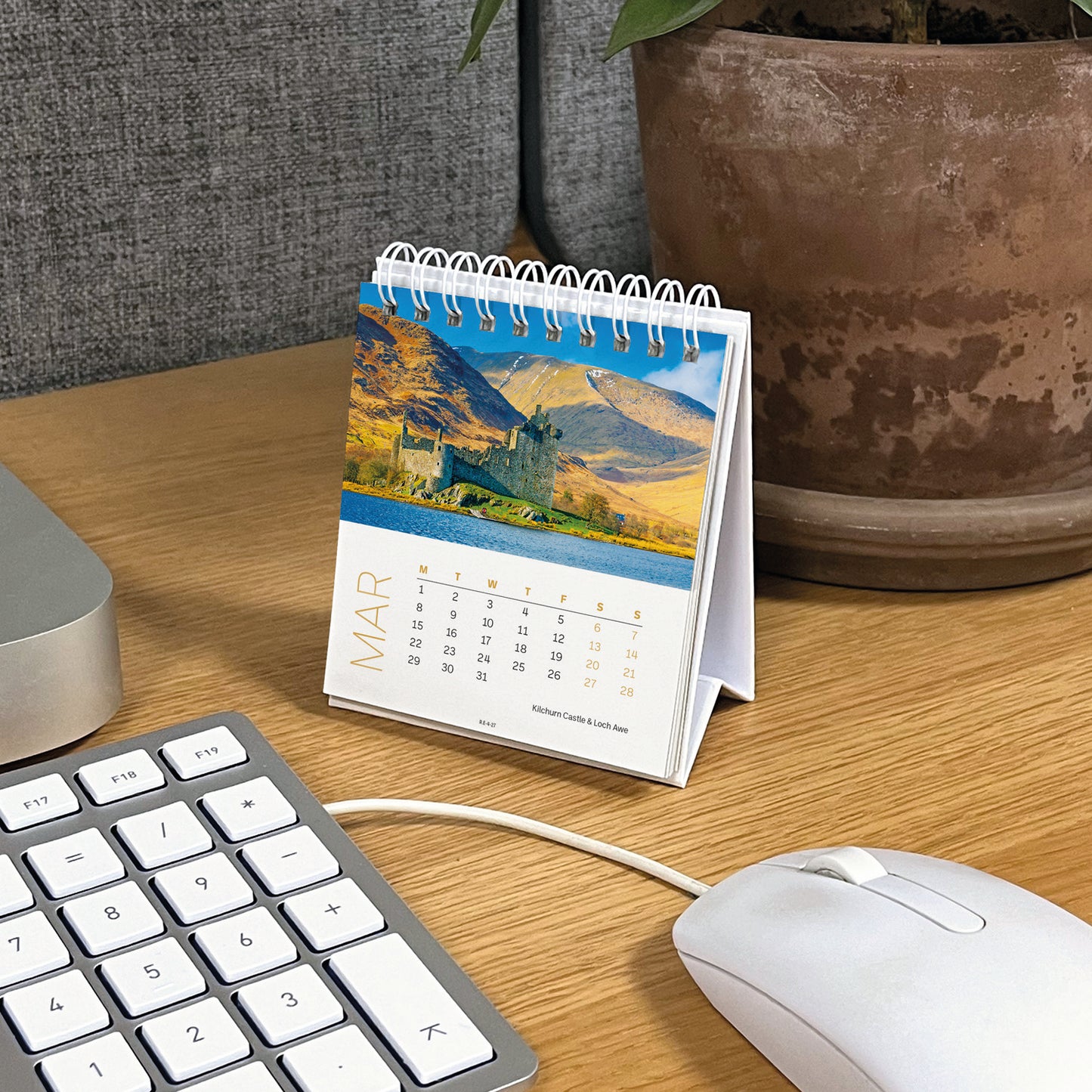 Scottish Lochs & Mountains Mini Easel Calendar 2027