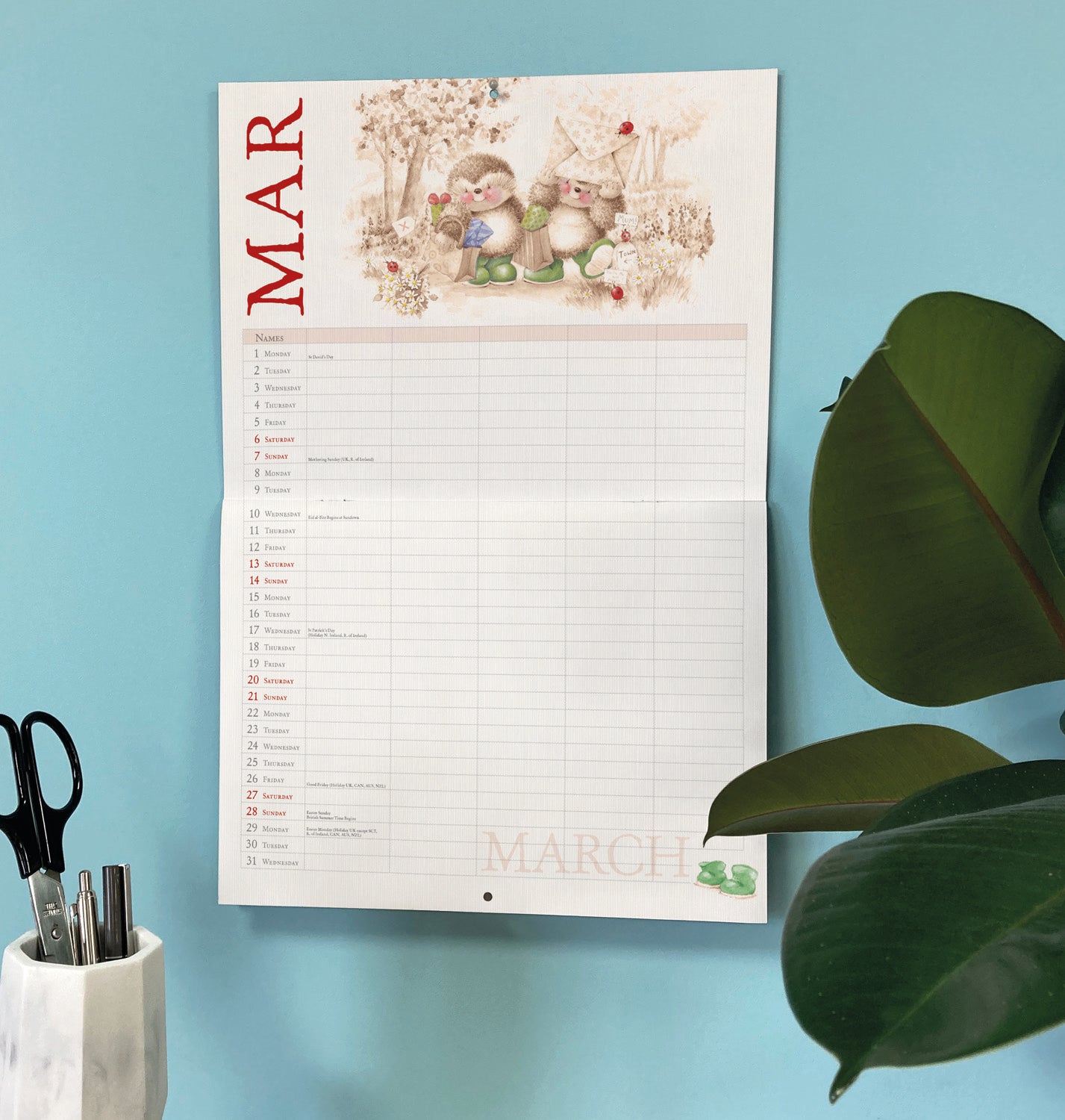 Country Companions MTV Planner A4 Calendar 2027