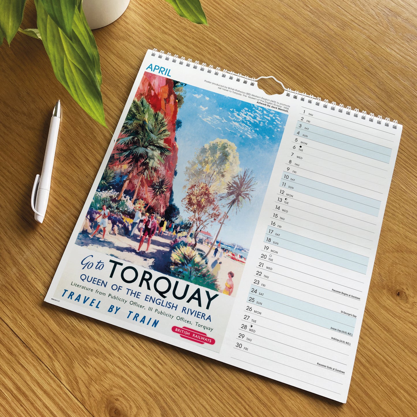 West Country Poster Art NRM Wiro Wall Calendar 2027
