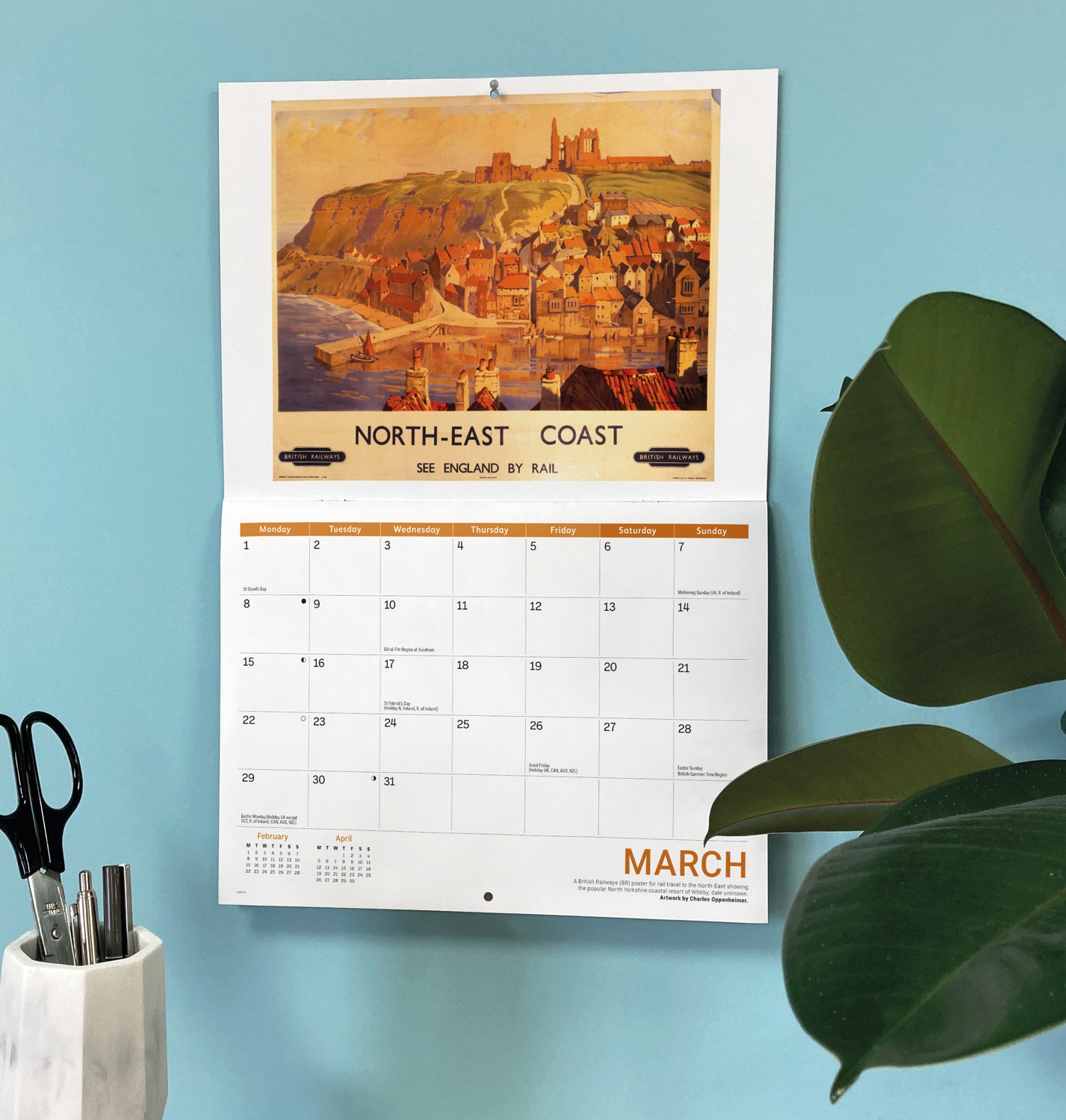 Vintage Railway Posters NRM A4 Calendar 2027