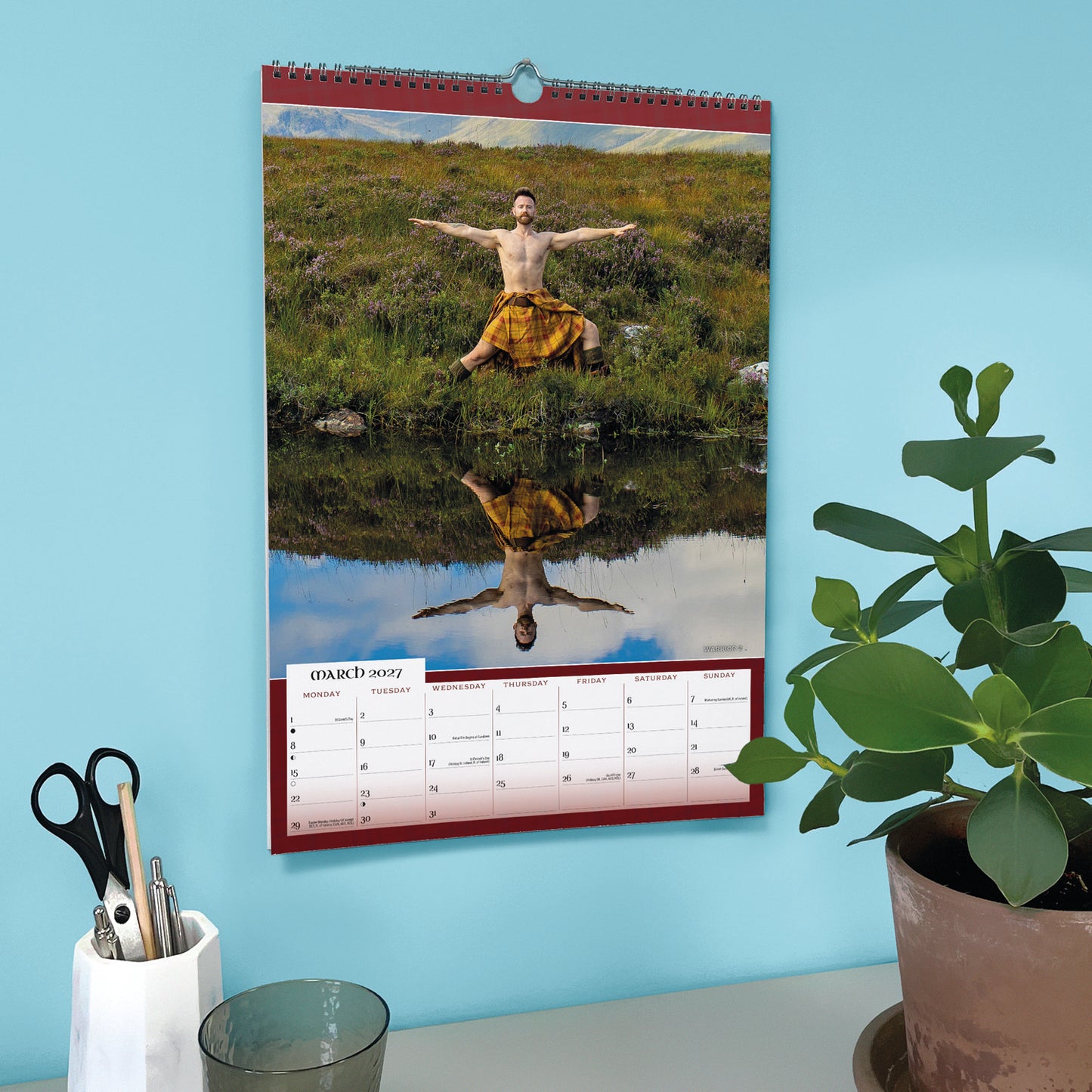 Kilted Yoga A3 Calendar 2027