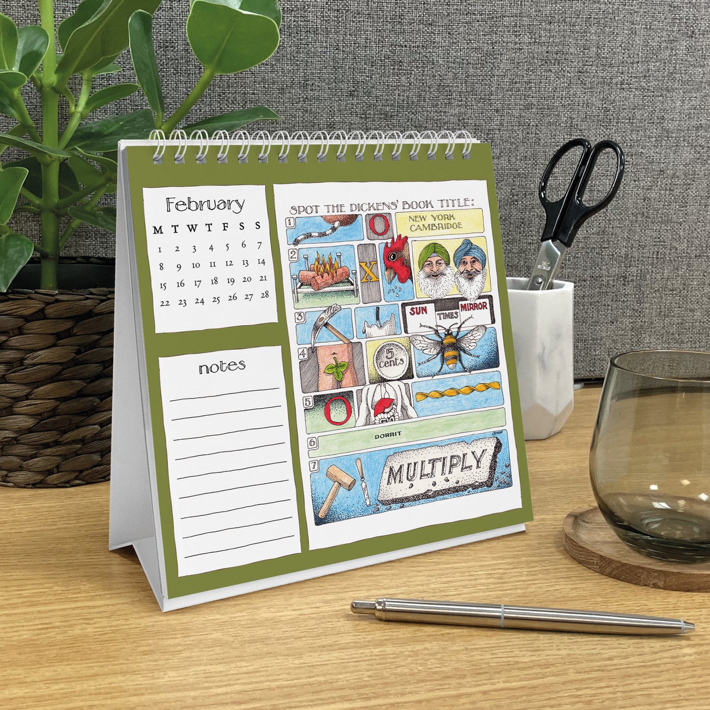 Simon Drew Easel Calendar 2027