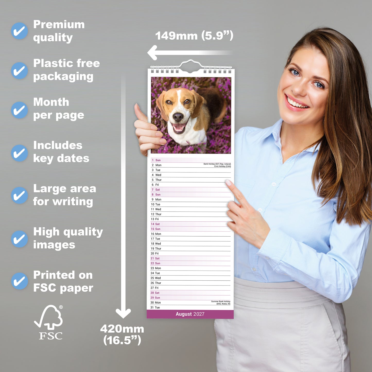 Beagle Slim Calendar 2027