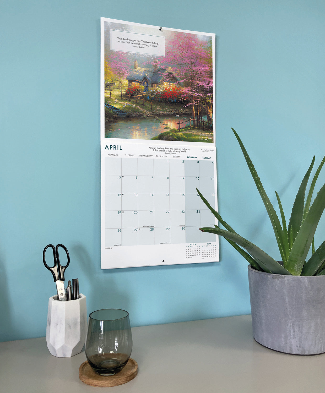 Kinkade Thomas, Lightposts for Living Wall Calendar 2027