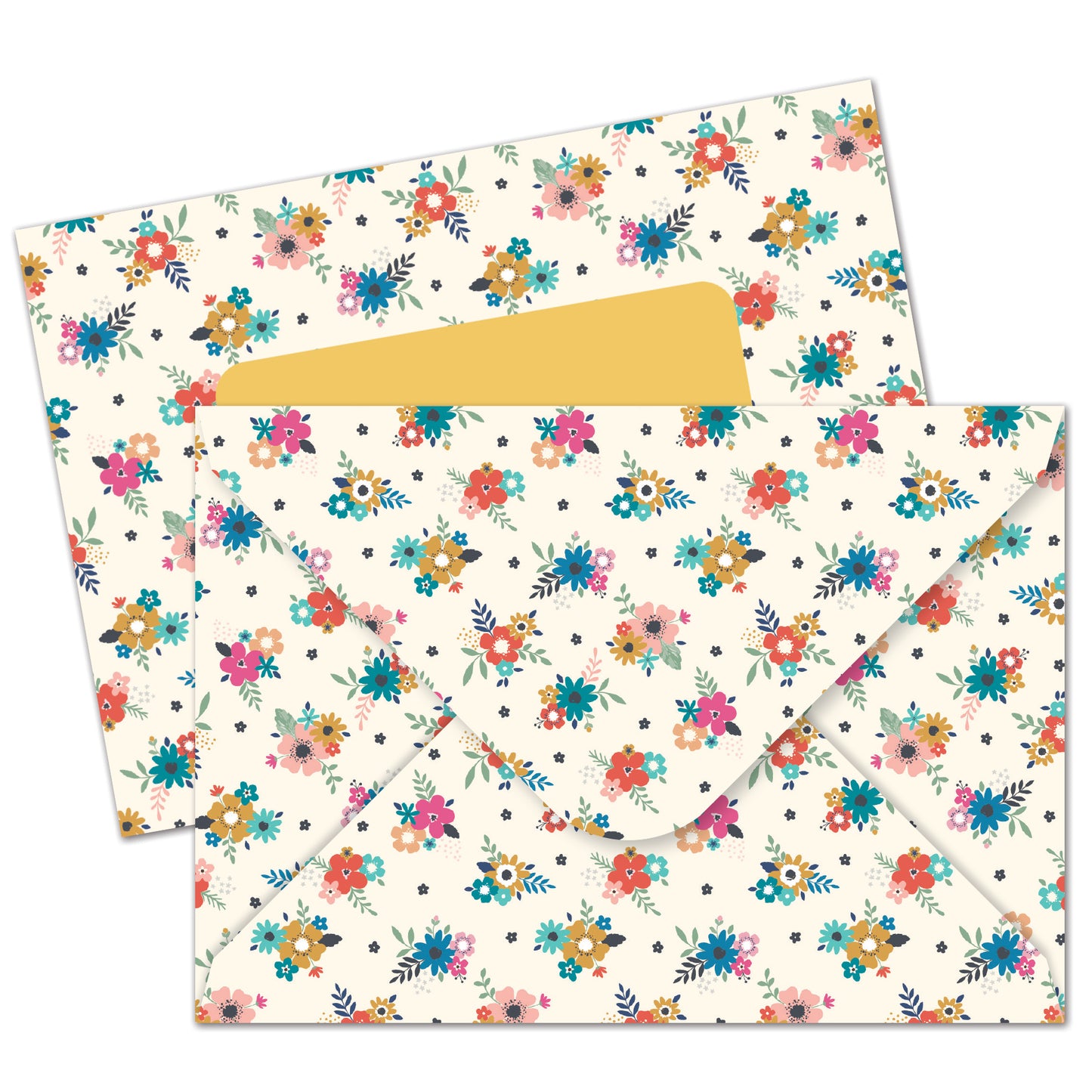Bohemia Stationery - (12 Cards) A6 Notecard Pack - Little Flowers