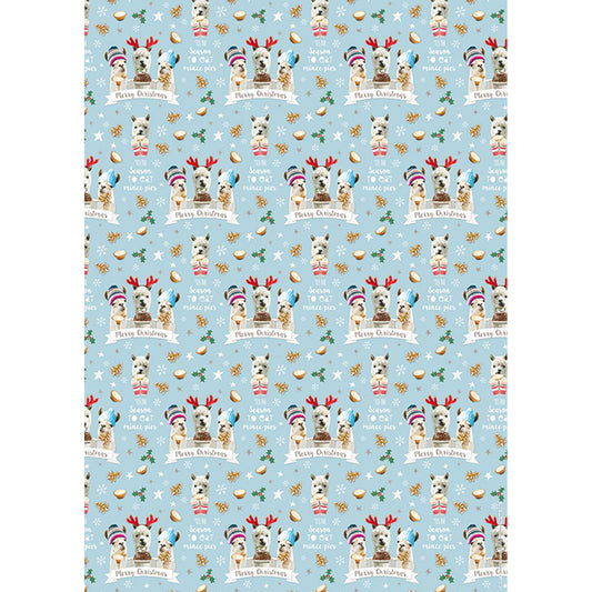 Christmas Wrap & Tags - Llama Fun (5 Sheets & 5 Tags)