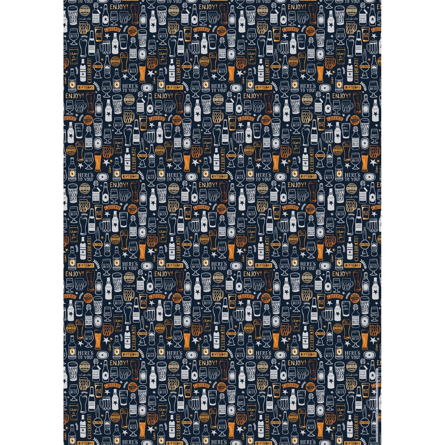 Gift Wrap & Tags - Birthday Cheers! (2 Sheets & 2 Tags)