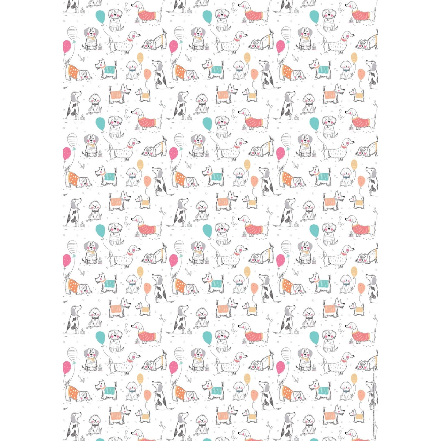 Gift Wrap & Tags - Dogs (2 Sheets & 2 Tags)