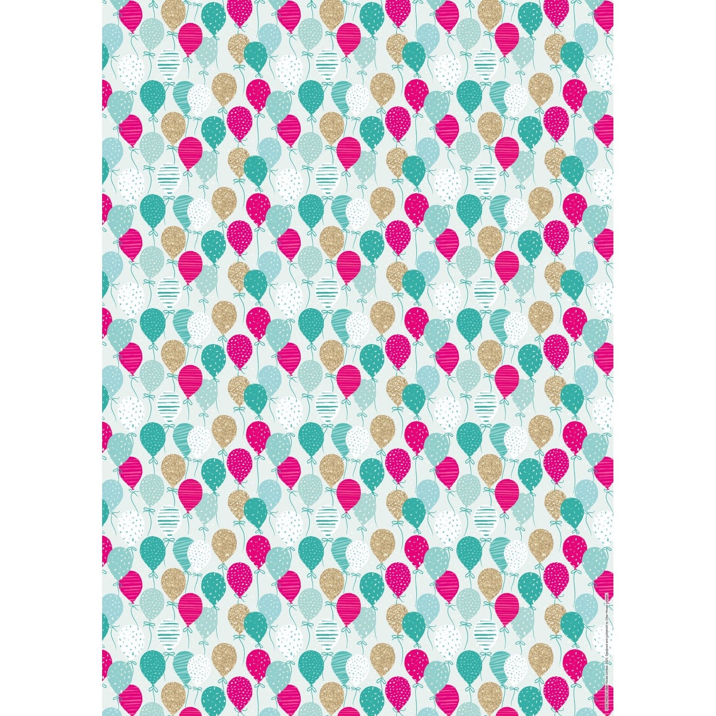 Gift Wrap & Tags - Balloons (2 Sheets & 2 Tags)