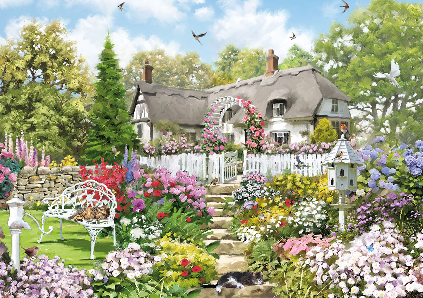 Country Cottage - 1000 Piece Jigsaw Puzzle