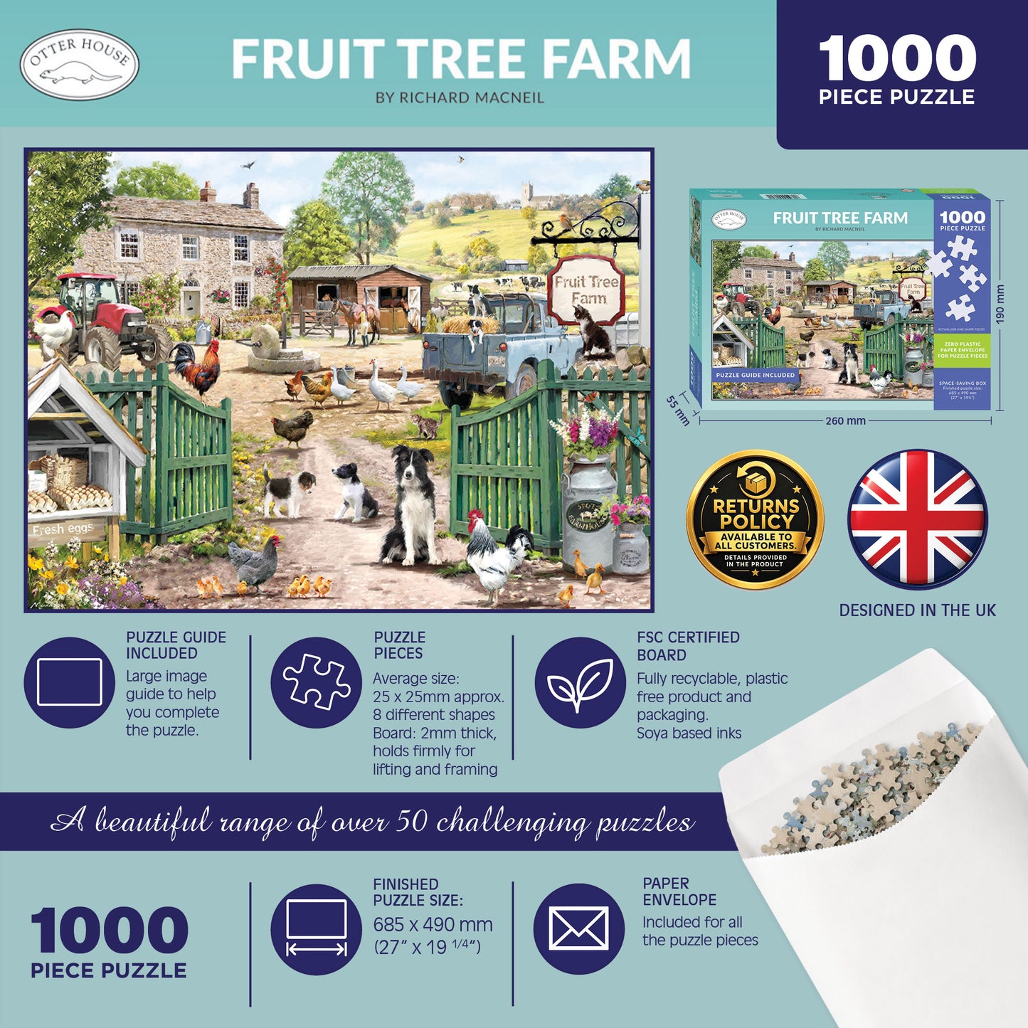 Fruit Tree Farm - 1000 Piece Jigsaw Puzzle