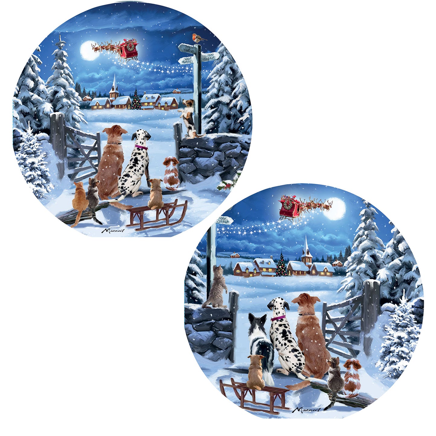 Luxury Christmas Card Pack - Dogs At Christmas