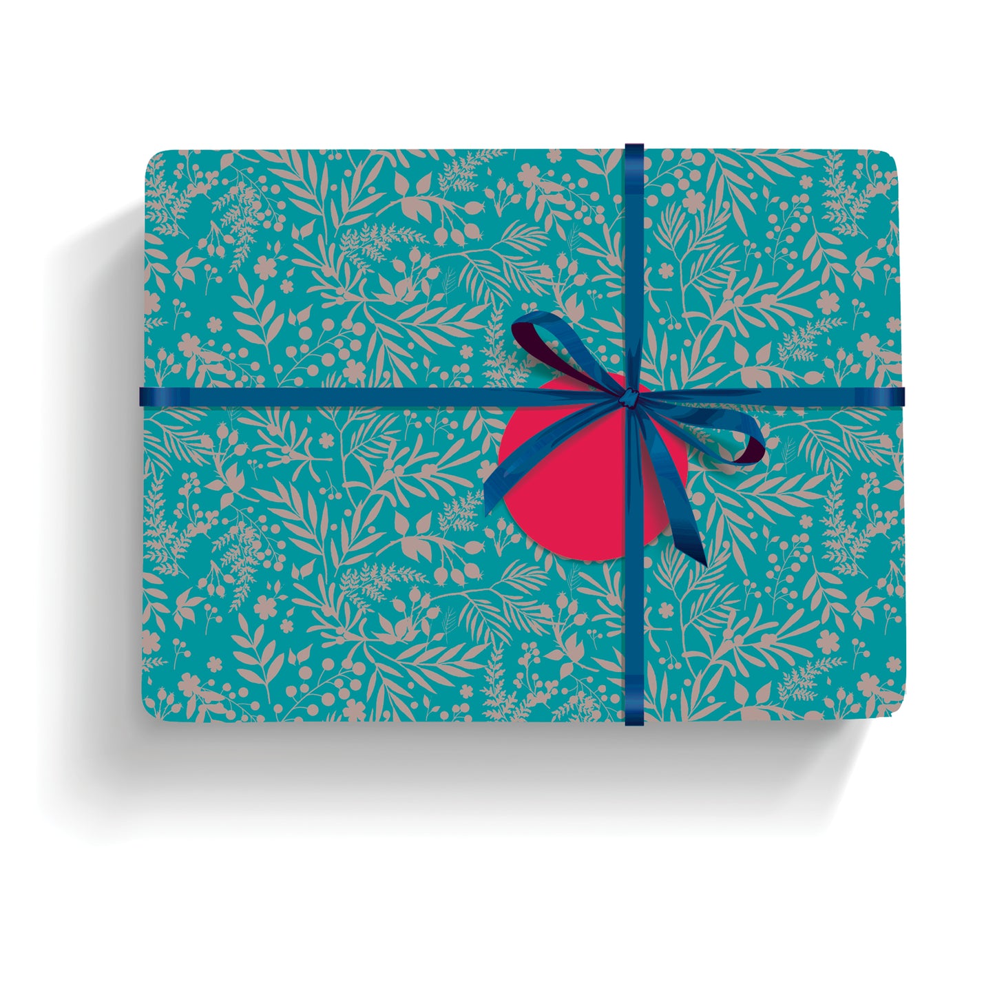 Christmas Wrap & Tags Bumper Pack - Silhouette Foliage (10 Sheets & 10 Tags)