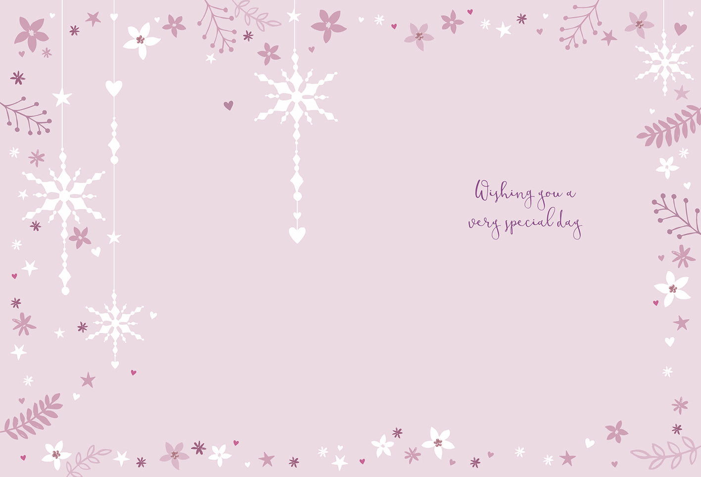 Christmas Card (Single) - Daughter - Snowflakes