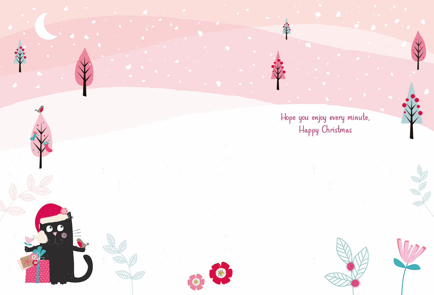 Christmas Card (Single) - Granddaughter - Cat