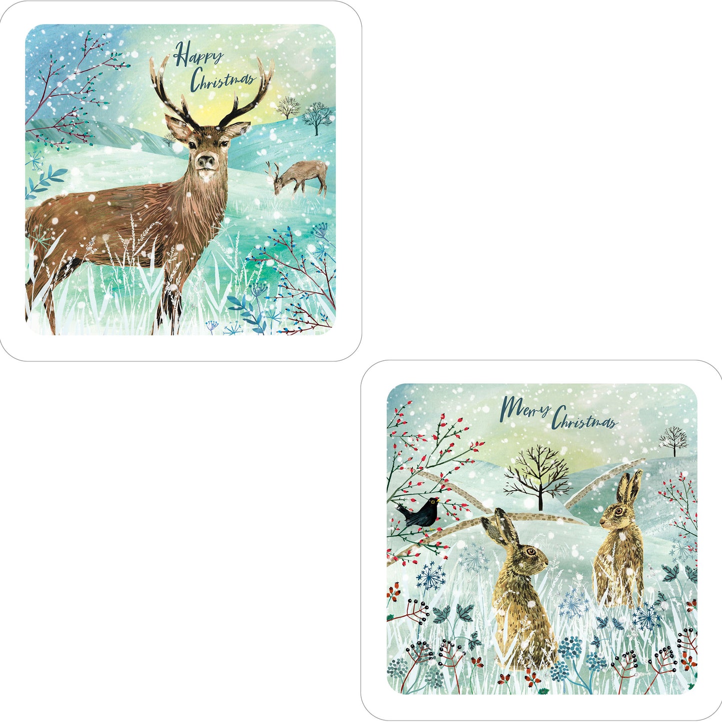 Winter Fields - RSPB Luxury Christmas 10 Card Pack