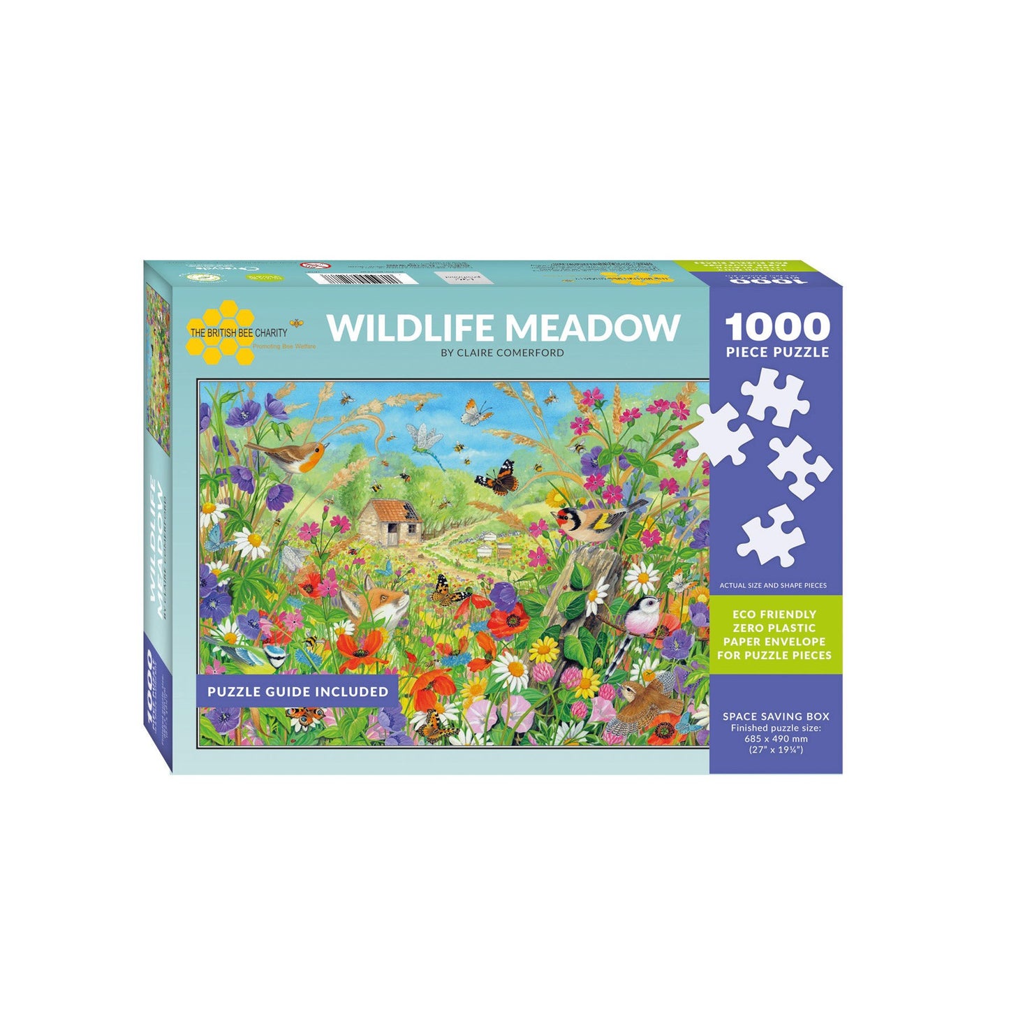 The British Bee Charity - Wildlife Meadow - 1000 Piece Jigsaw Puzzle