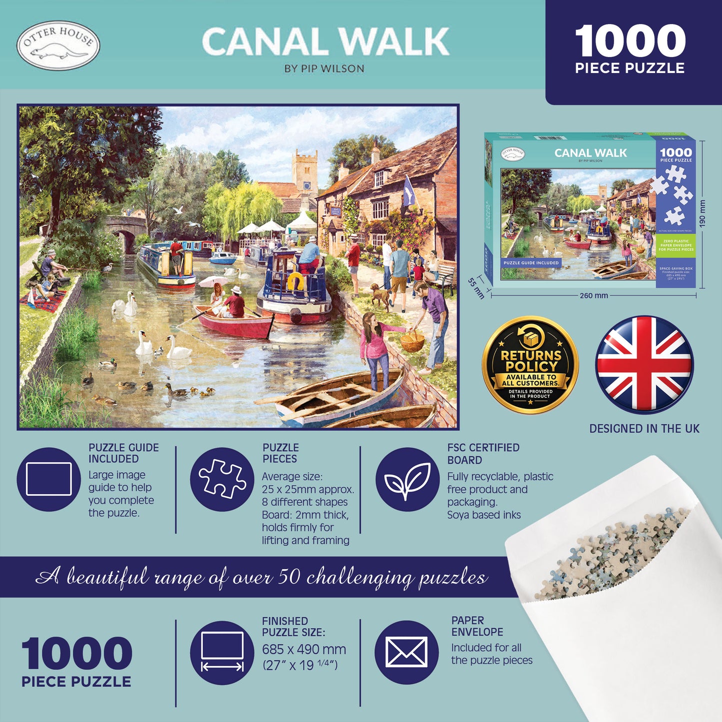 Canal Walk - 1000 Piece Jigsaw Puzzle