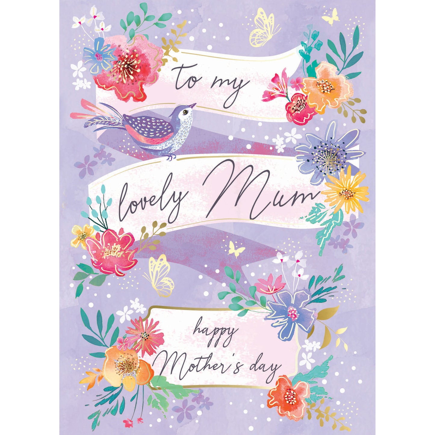 Mother's Day Card - Floral Banner