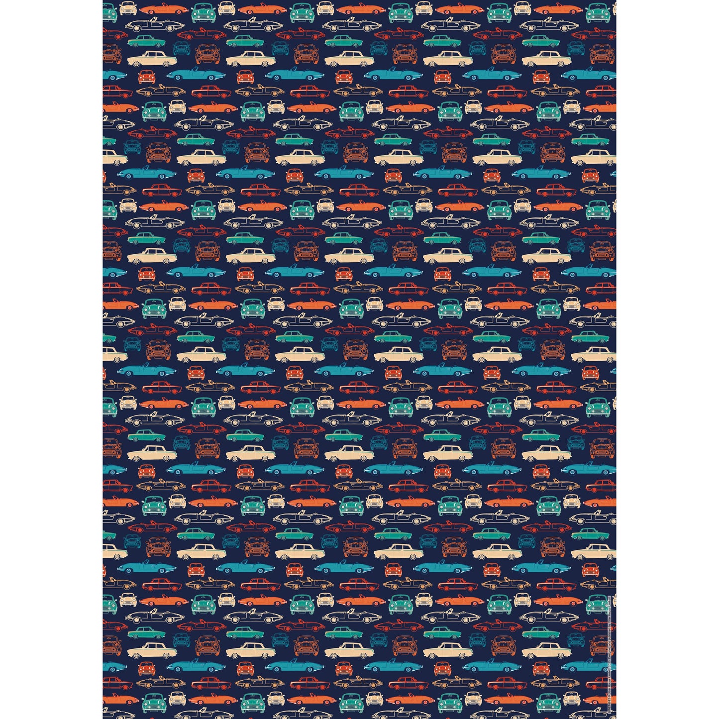 Gift Wrap & Tags - Classic Cars (2 Sheets & 2 Tags)
