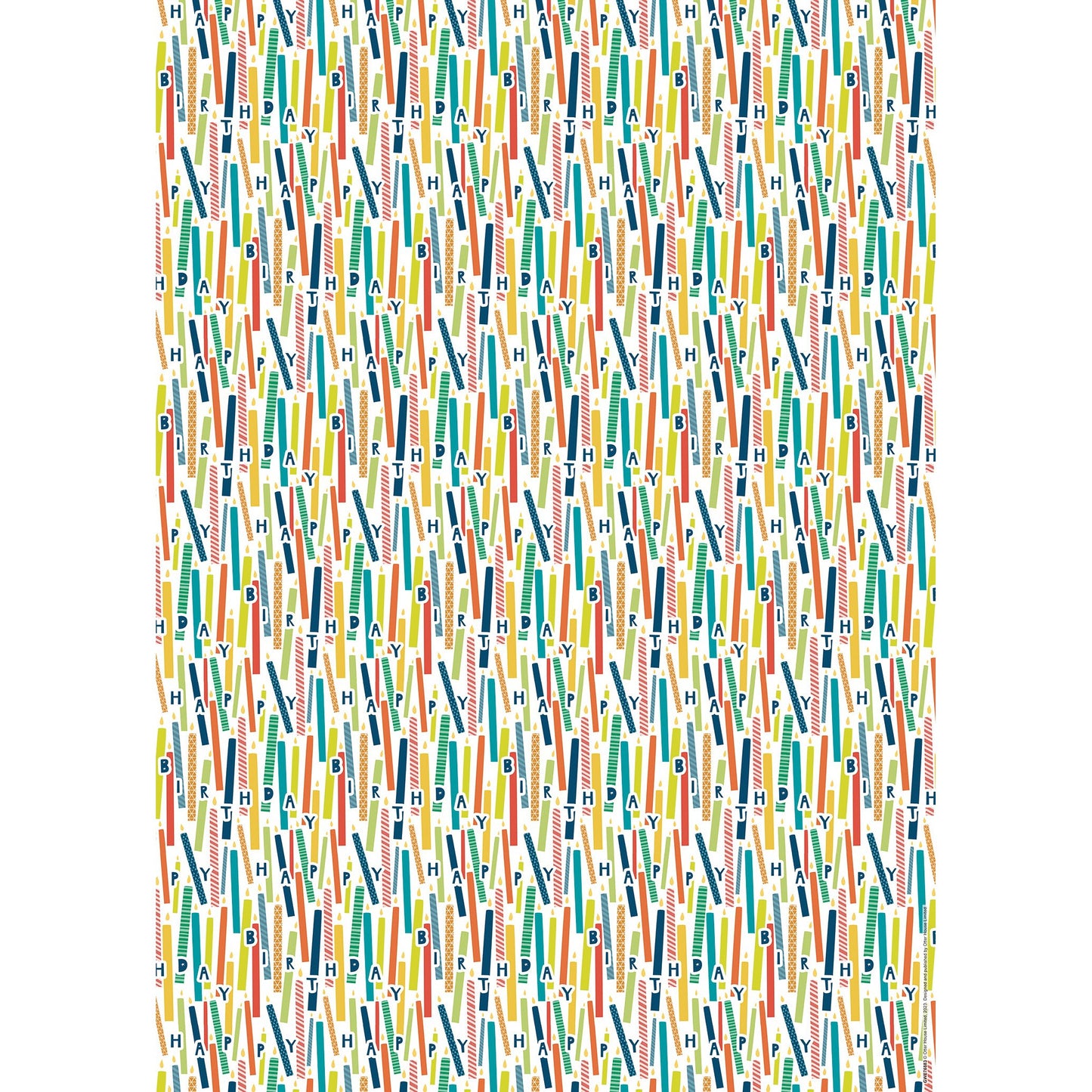 Gift Wrap & Tags - Candles (2 Sheets & 2 Tags)