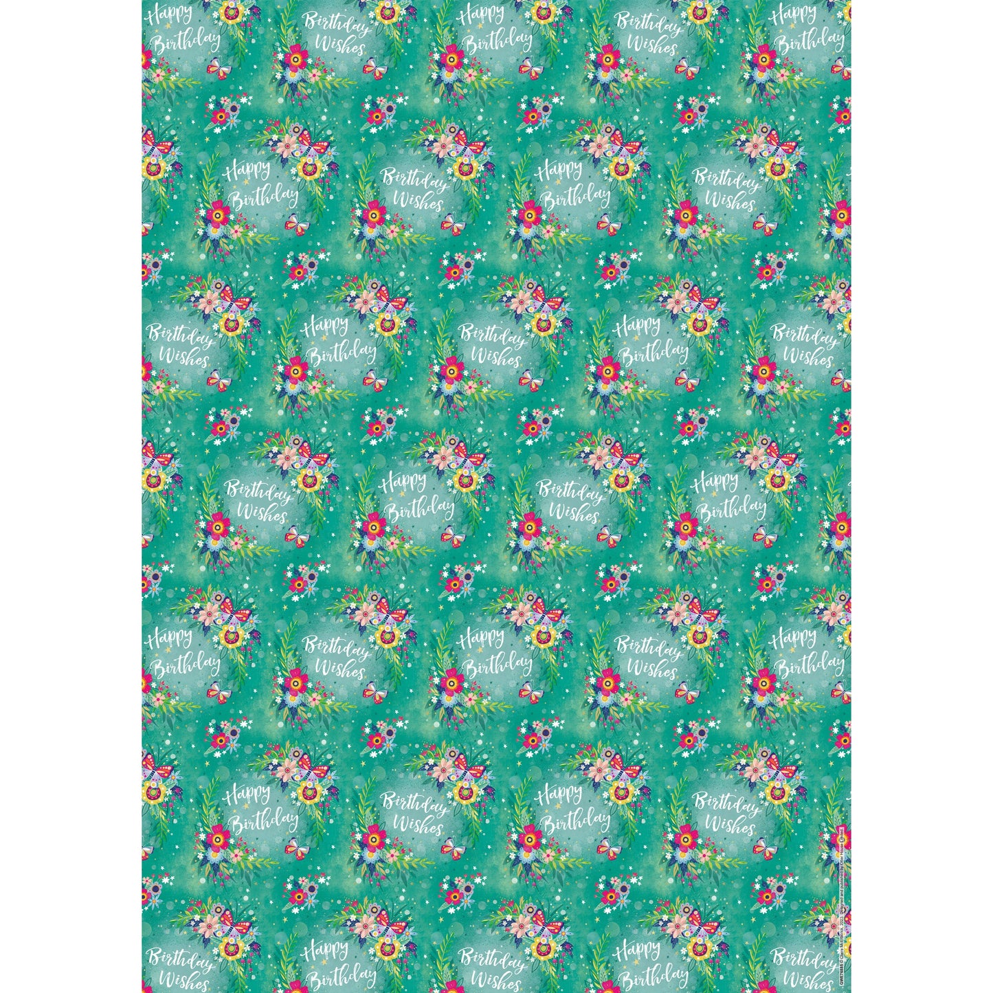 Gift Wrap & Tags - Flower Festival (2 Sheets & 2 Tags)