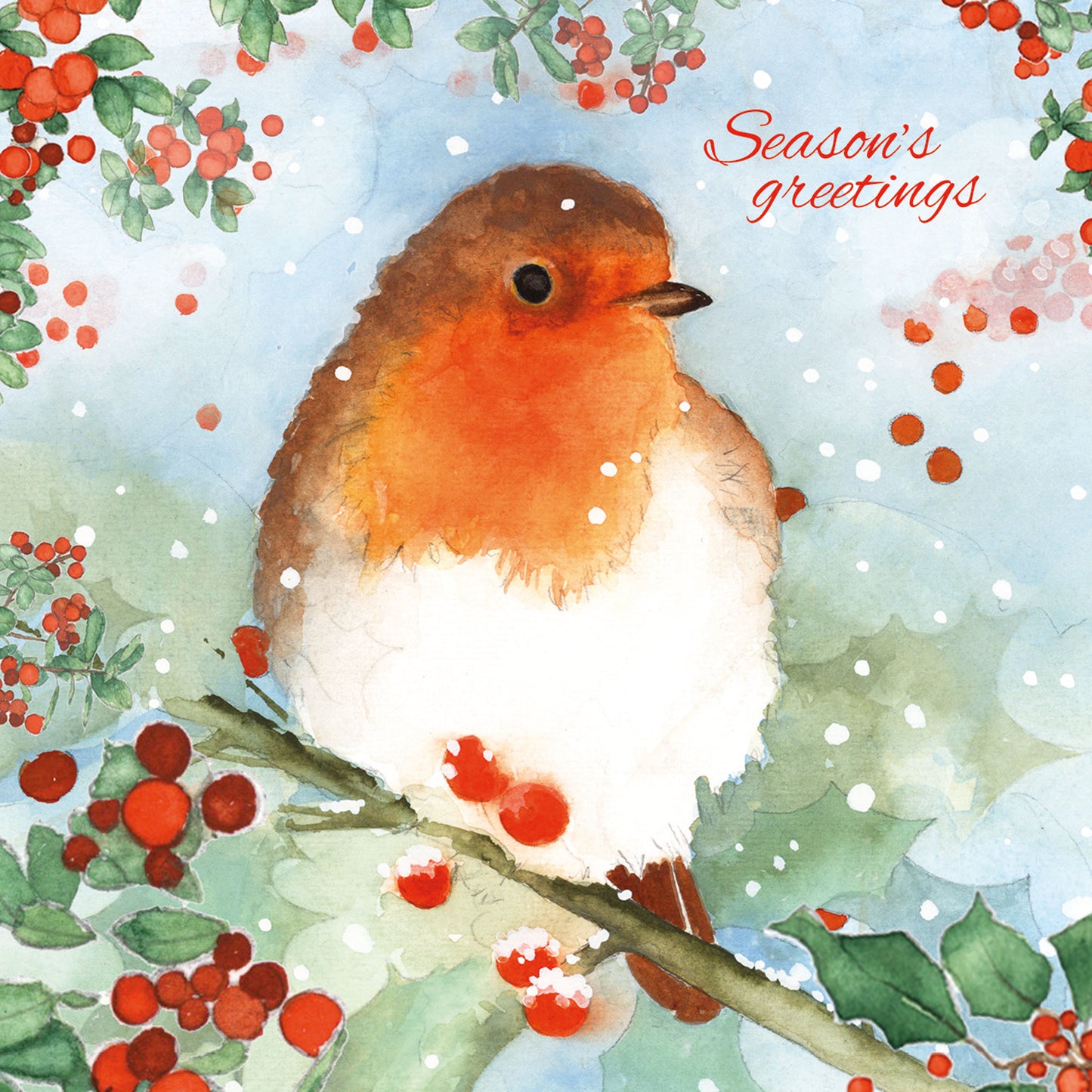 Charity Christmas Card Pack - Watercolour Robin