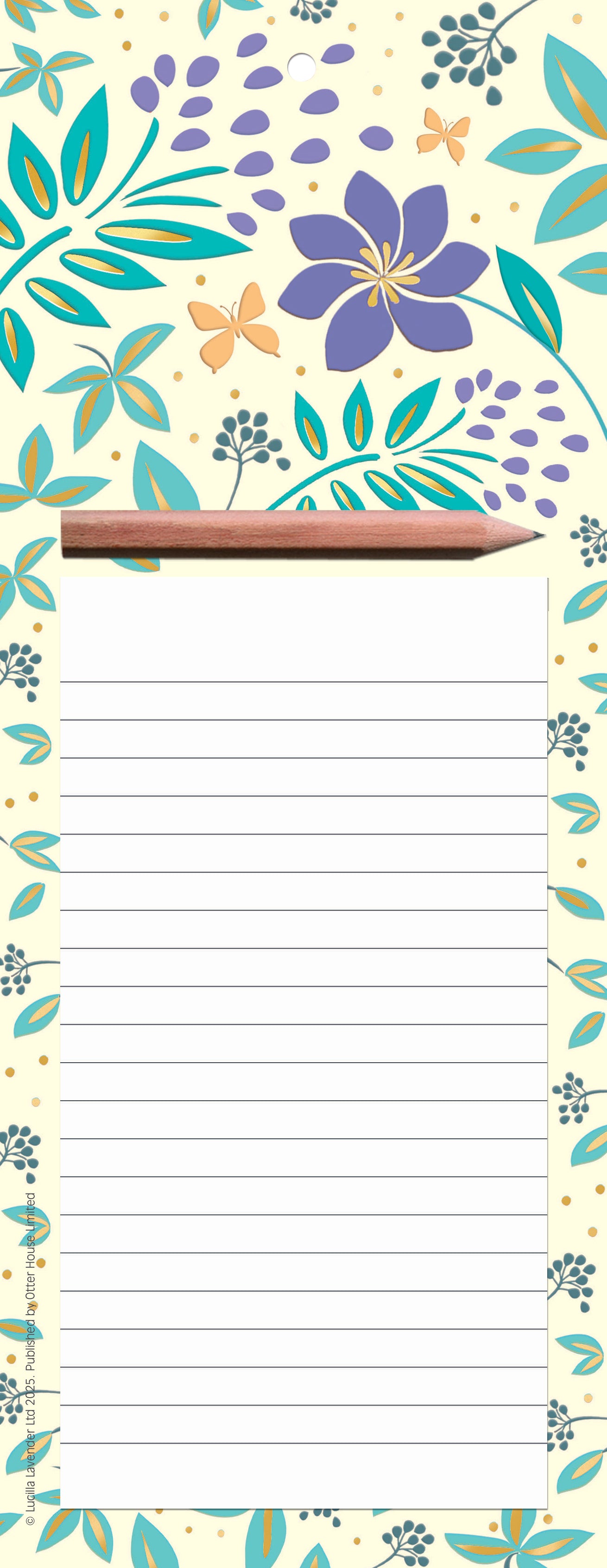 Magnetic Memo Pad - Lucilla Lavender - Scatterly