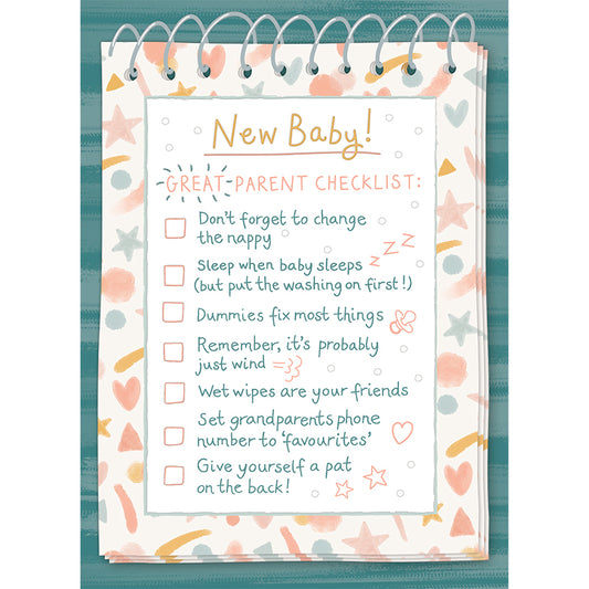 New Baby Card - Great Parent Checklist