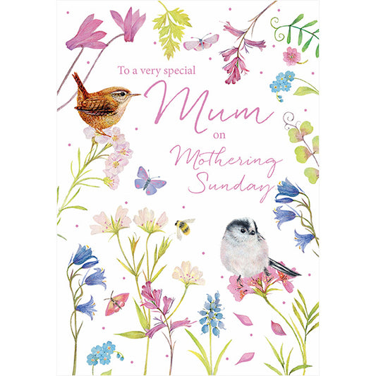 Mother's Day Card - Mothering Sunday Birds