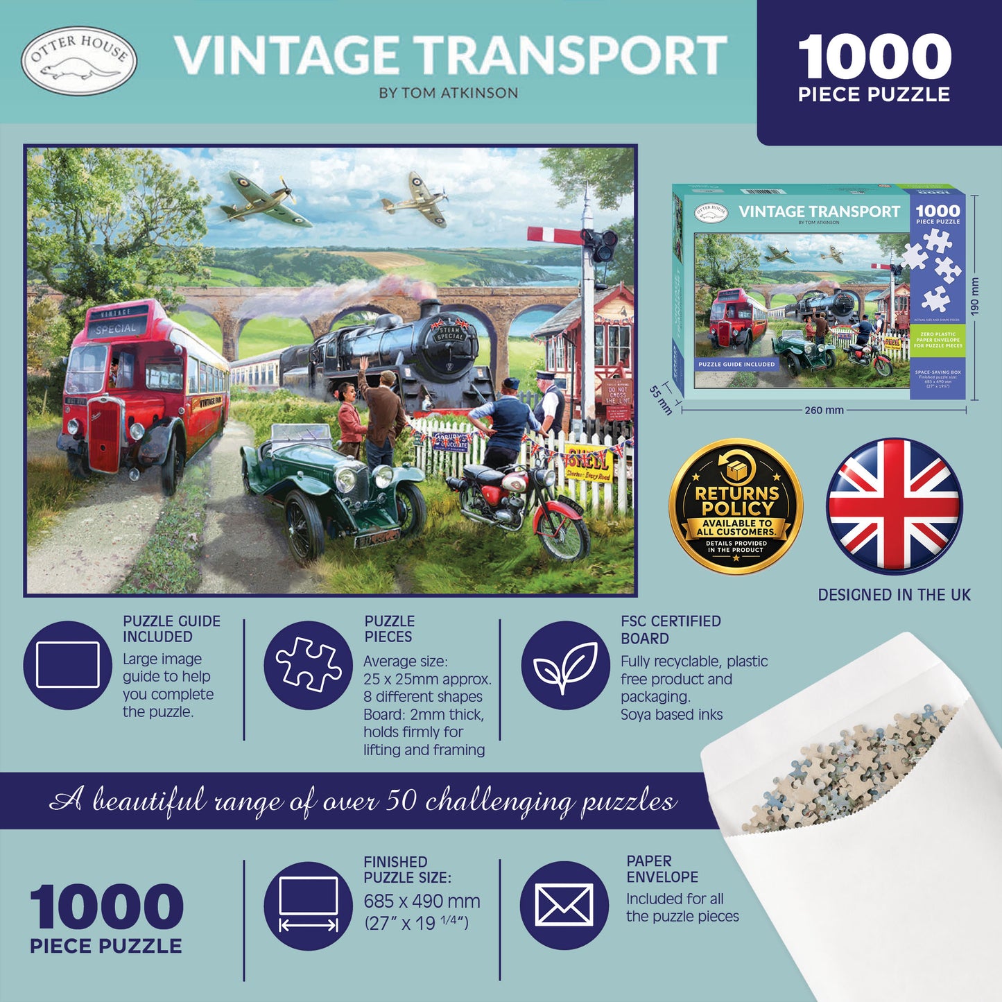 Vintage Transport - 1000 Piece Jigsaw Puzzle