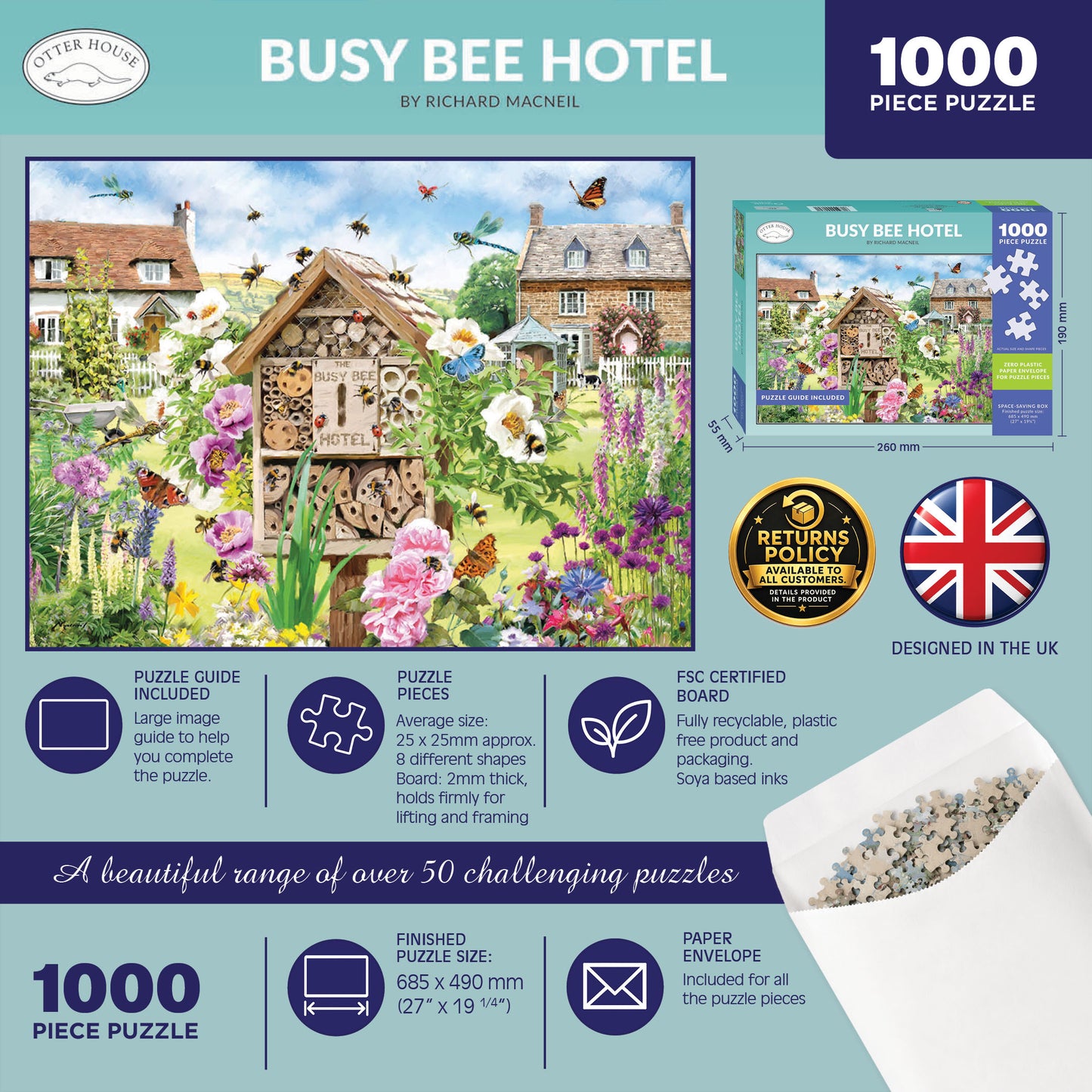 Busy Bee Hotel - 1000 Piece Jigsaw Puzzle