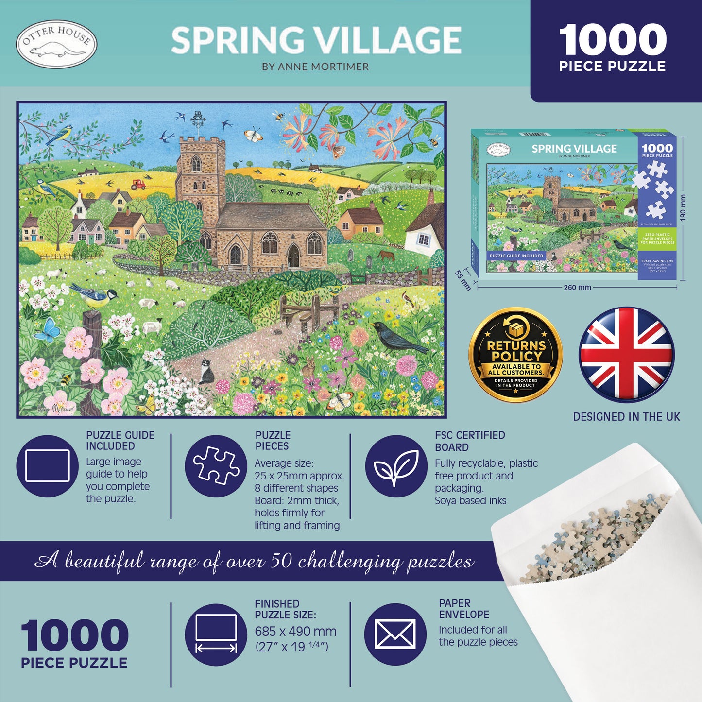 Spring Village - 1000 Piece Jigsaw Puzzle