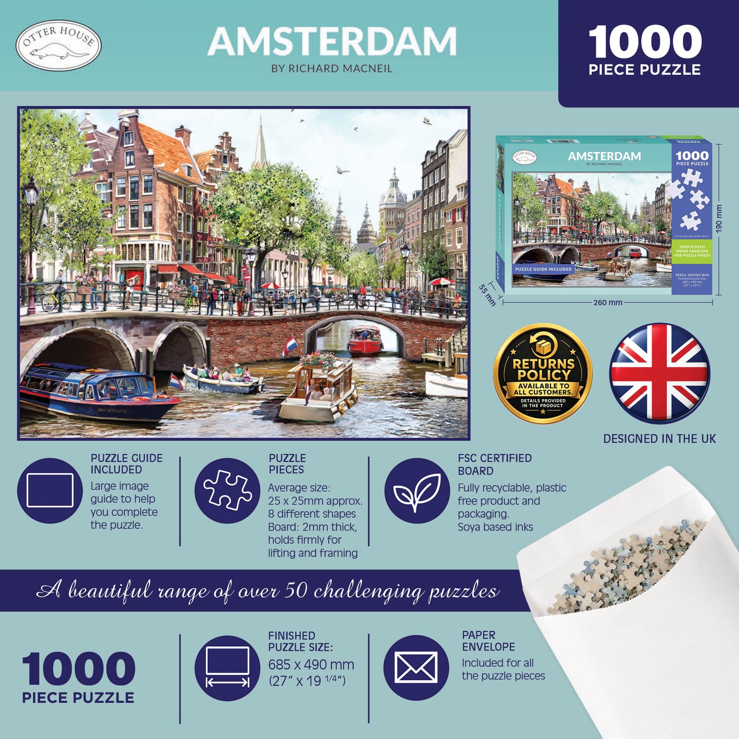 Amsterdam - 1000 Piece Jigsaw Puzzle