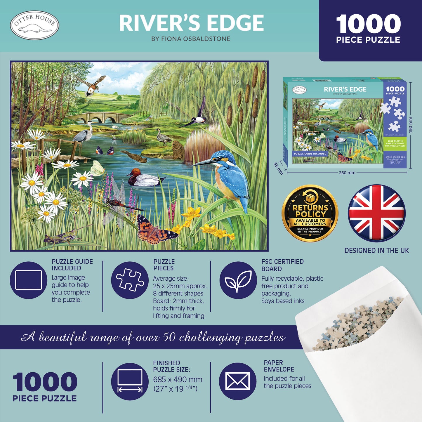River's Edge - 1000 Piece Jigsaw Puzzle