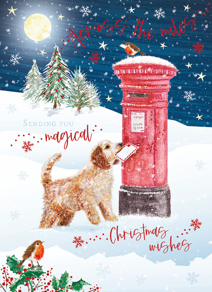 Christmas Card (Single) - Across The Miles - Dog And Postbox