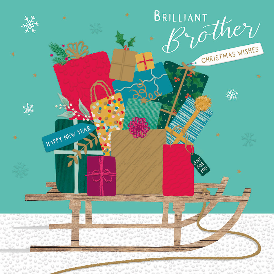 Christmas Card (Single) - Brother - Presents On Sleigh