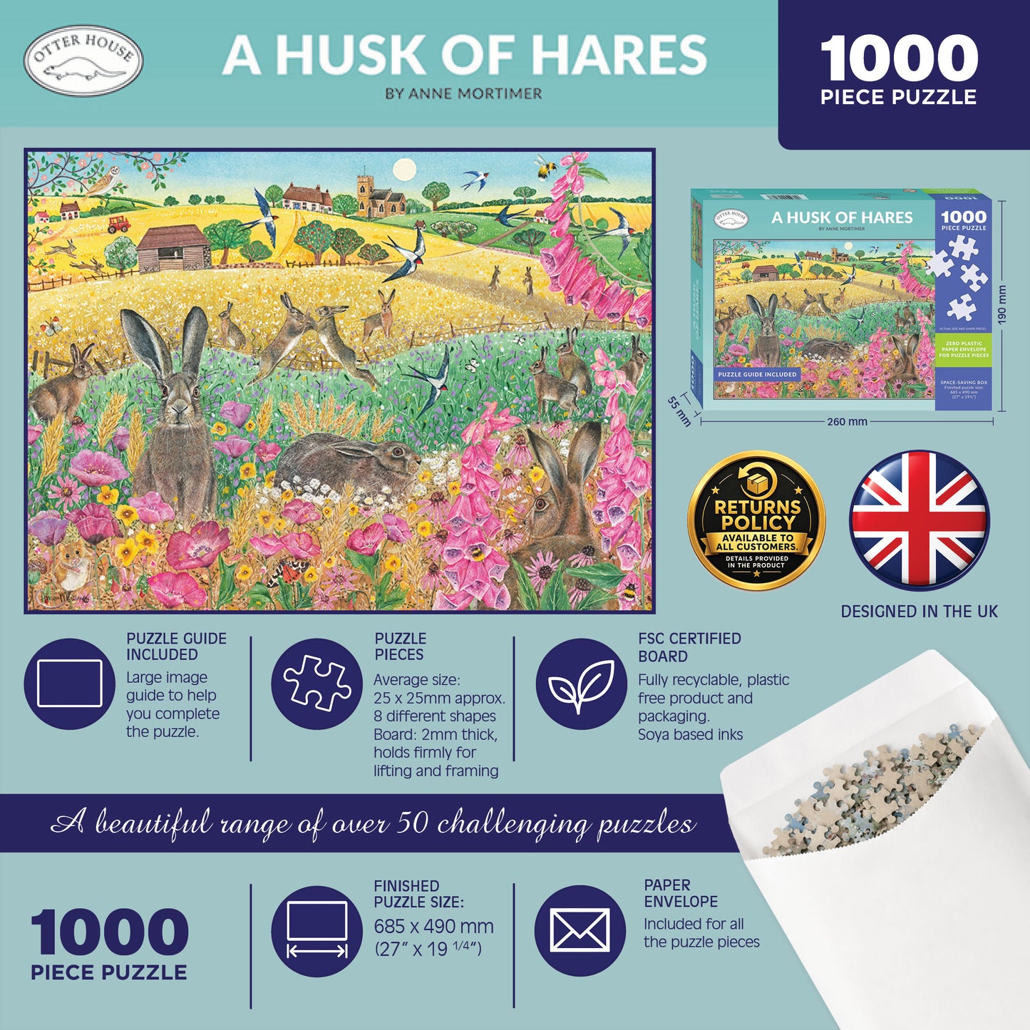 A Husk of Hares 1000 Piece Jigsaw Puzzle