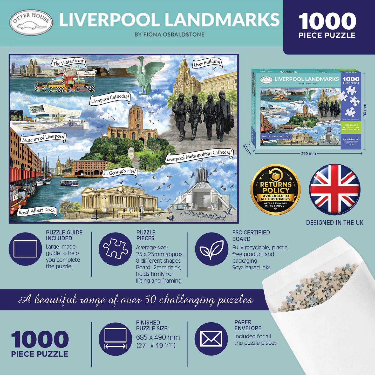 Liverpool Landmarks 1000 Piece Jigsaw Puzzle