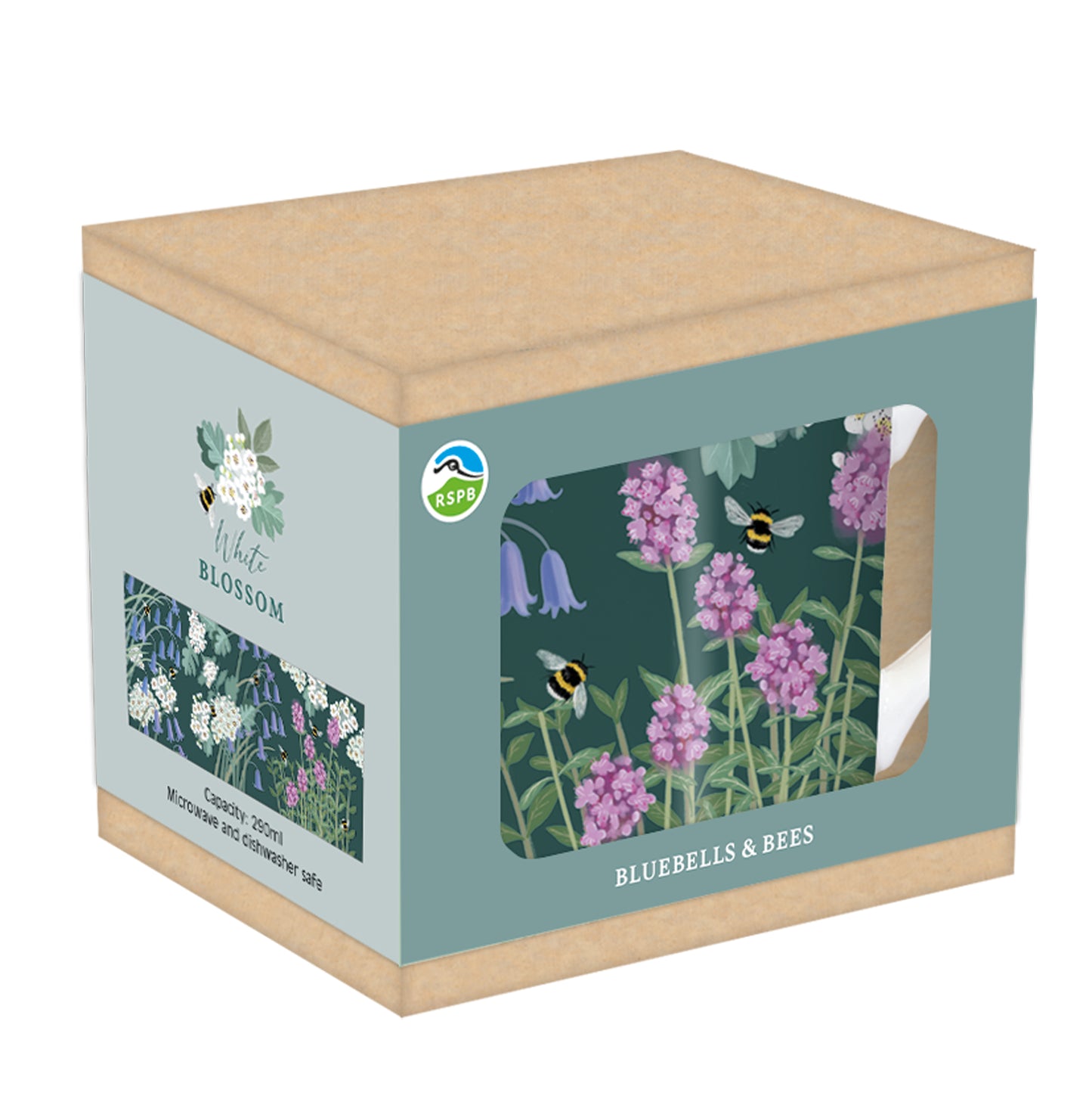 RSPB White Blossom - Tarka Mug - Bluebells & Bees