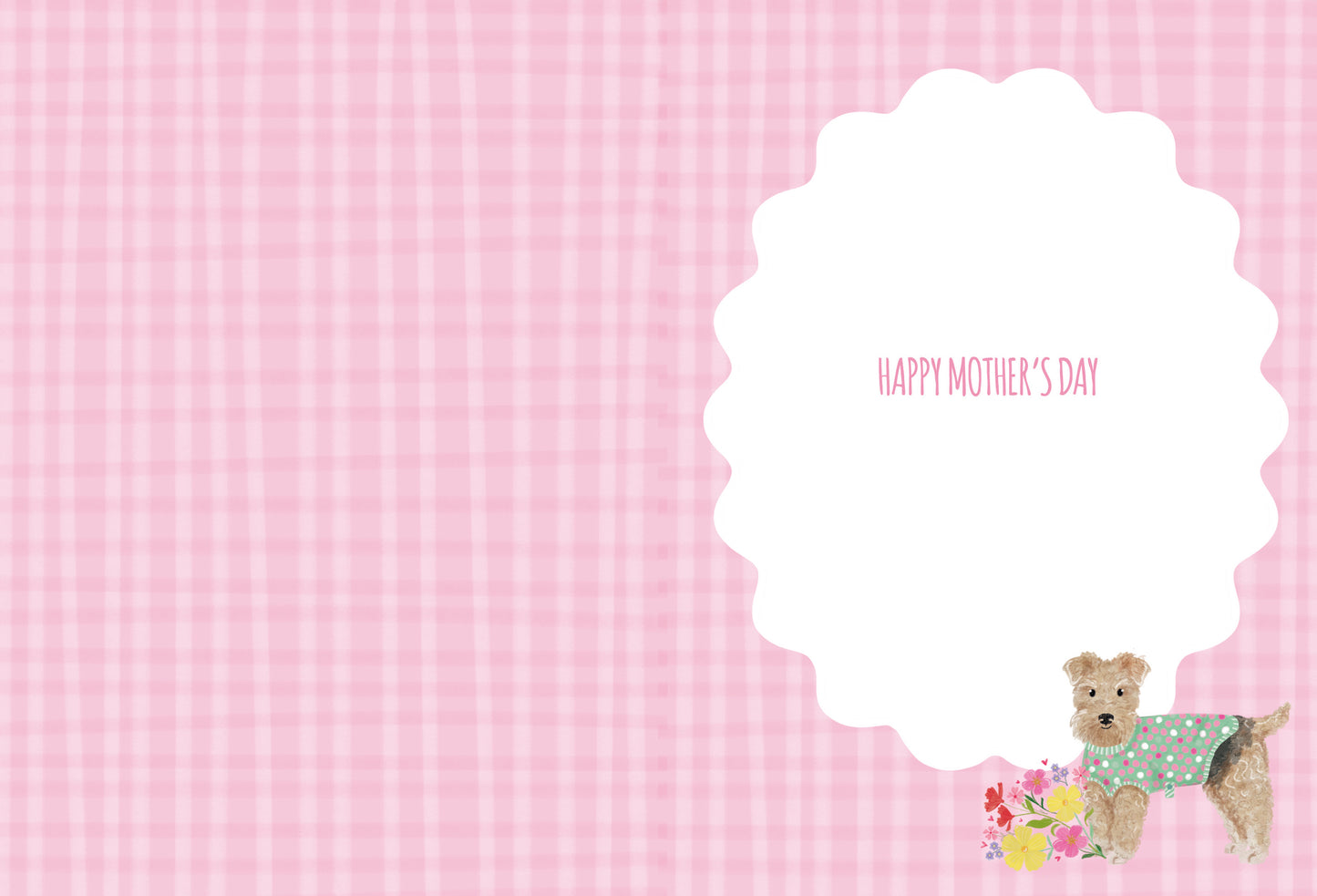 Mothers Day Card - Dog & Flowers