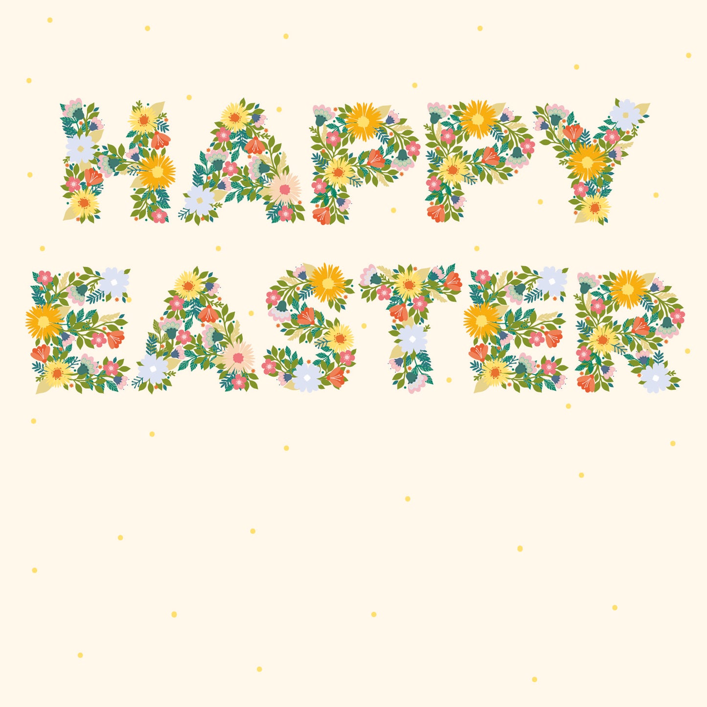 Easter 5 Card Pack - Floral Text