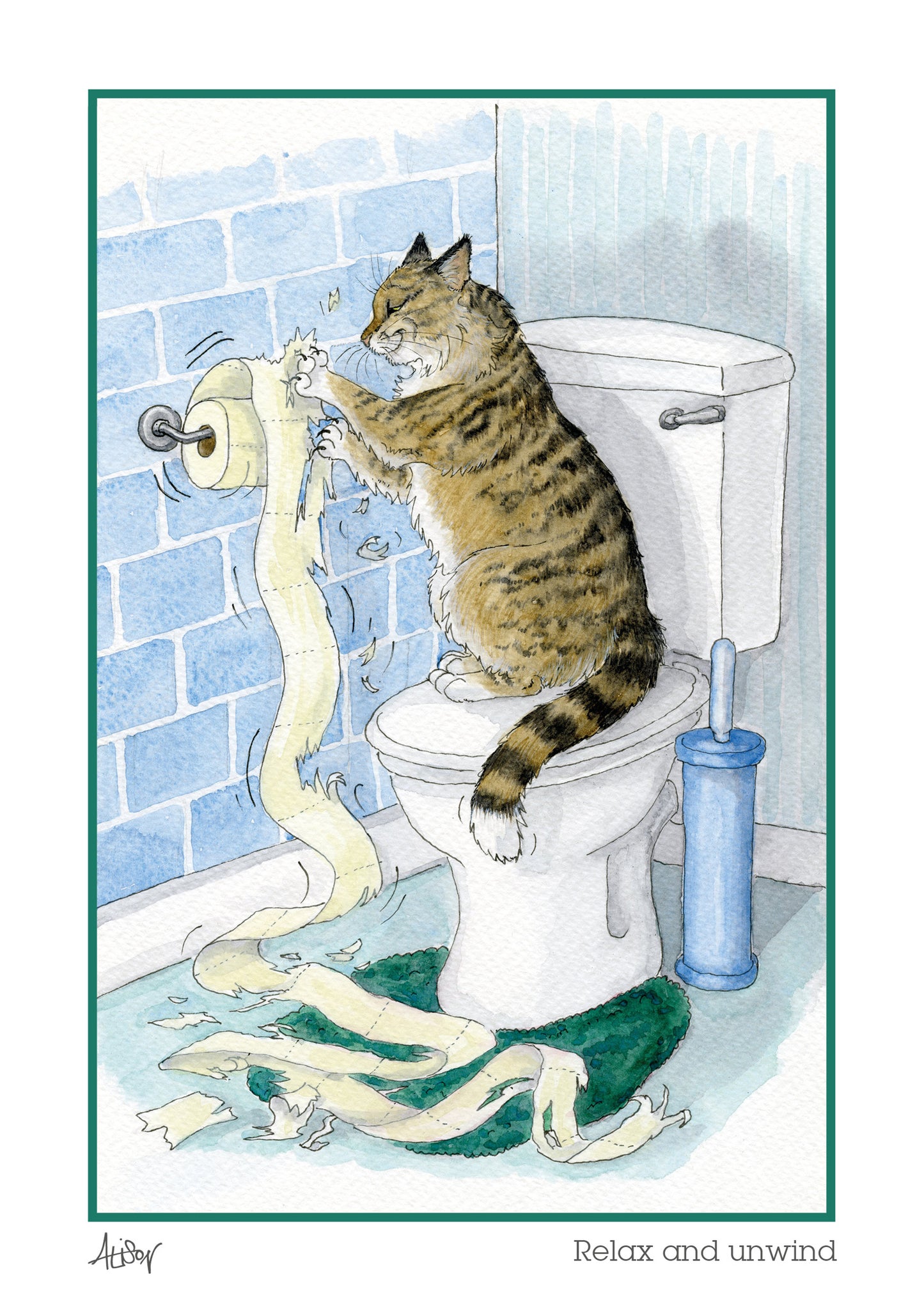 Alison's Animals Card - Relax and Unwind