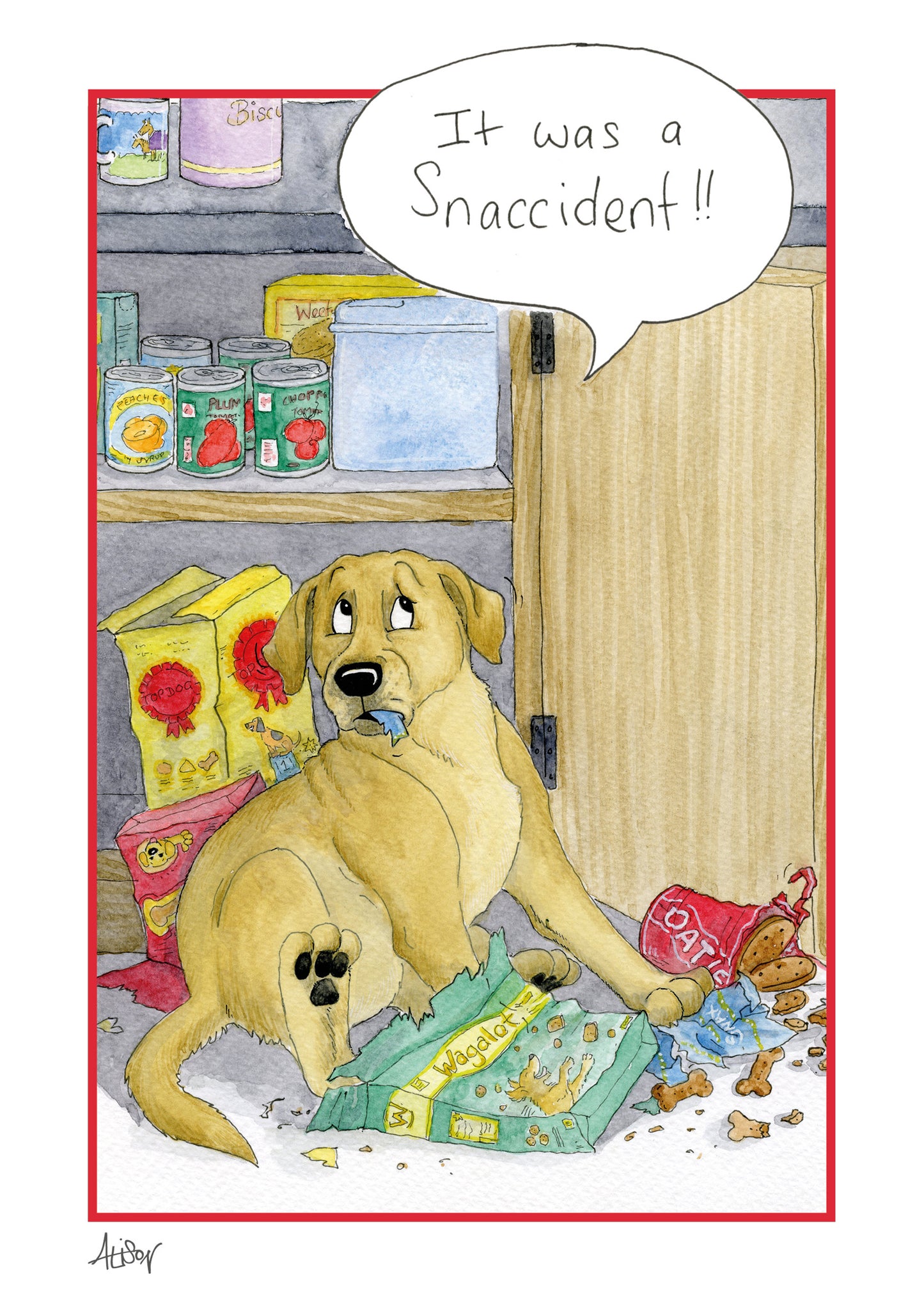 Alison's Animals Card - It Was a Snaccident