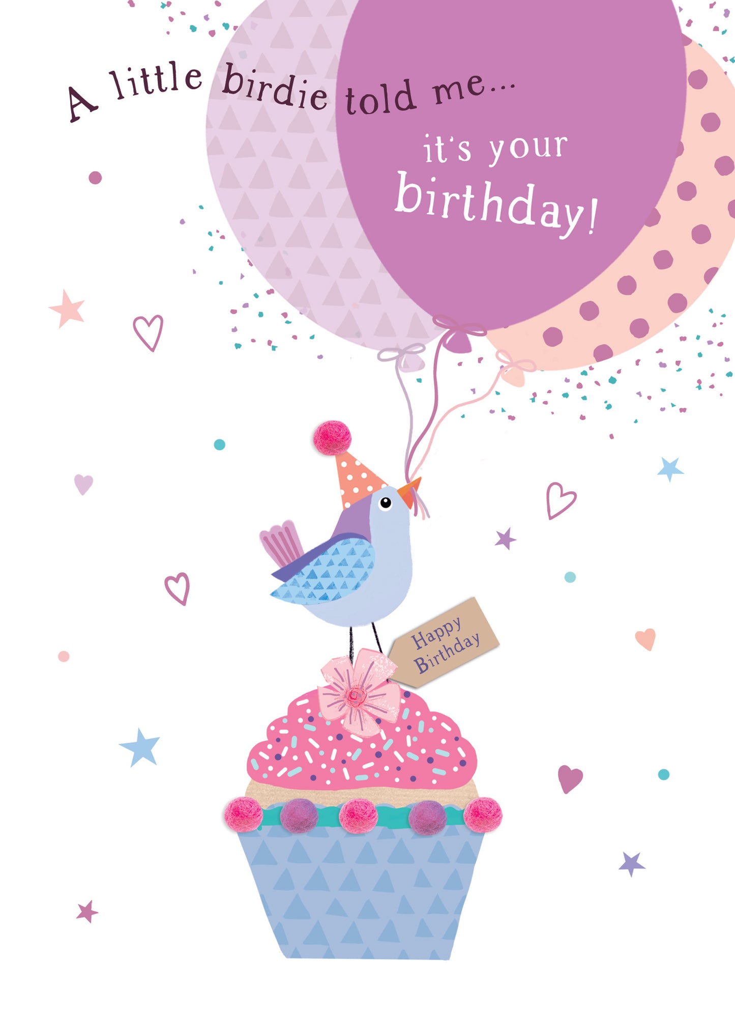 Pom Poms Card - Little Birdie