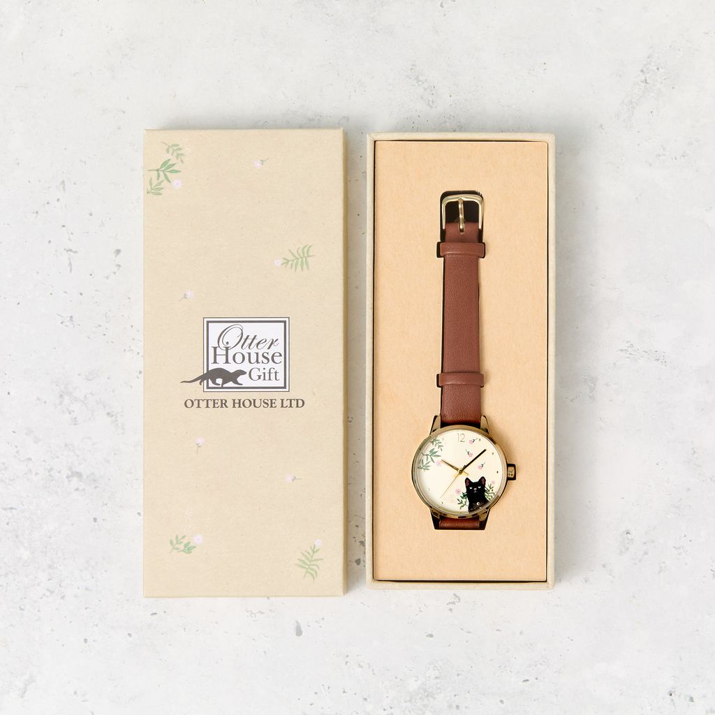Cute Cat Watch – Cartoon Kitten Design Wristwatch with Adjustable Strap
